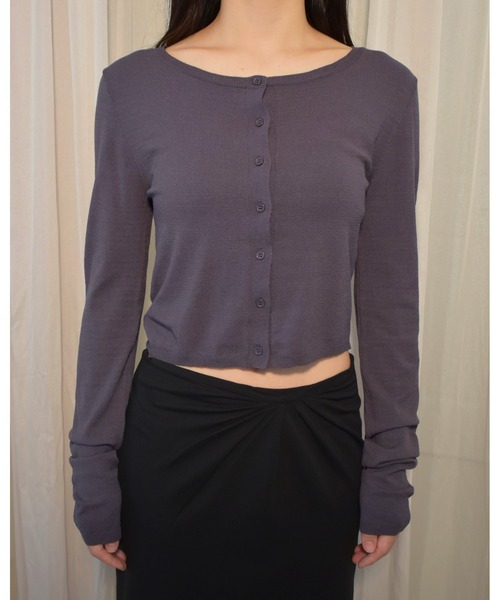 kiehtova(キエトヴァ)の「【kiehtova】SOFT TOUCH KNIT CARDIGAN/ソフトタッチニットカーディガン(カーディガン/ボレロ・レディース・ダークグレー/スカイブルー/ベージュ・FREE)」の2枚目の写真
