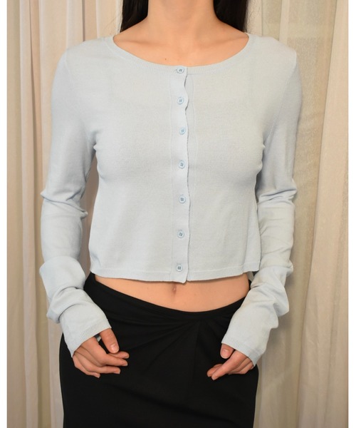 kiehtova(キエトヴァ)の「【kiehtova】SOFT TOUCH KNIT CARDIGAN/ソフトタッチニットカーディガン(カーディガン/ボレロ・レディース・ダークグレー/スカイブルー/ベージュ・FREE)」の3枚目の写真