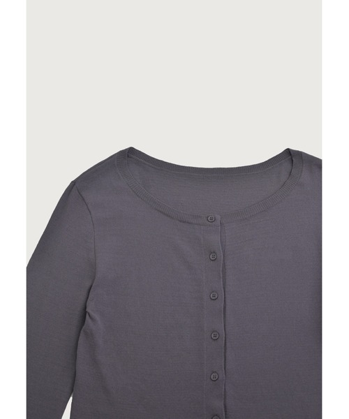 kiehtova(キエトヴァ)の「【kiehtova】SOFT TOUCH KNIT CARDIGAN/ソフトタッチニットカーディガン(カーディガン/ボレロ・レディース・ダークグレー/スカイブルー/ベージュ・FREE)」の6枚目の写真