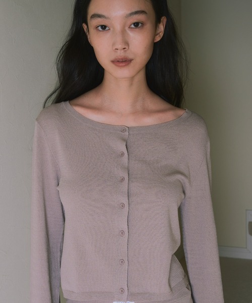 kiehtova(キエトヴァ)の「【kiehtova】SOFT TOUCH KNIT CARDIGAN/ソフトタッチニットカーディガン(カーディガン/ボレロ・レディース・ダークグレー/スカイブルー/ベージュ・FREE)」の17枚目の写真