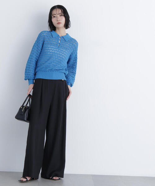 N.(N. Natural Beauty Basic)(エヌエヌナチュラルビューティーベーシック)の「【PS/低身長サイズ】シンチバックワイドパンツ(その他パンツ・レディース・オフホワイト/ブラック/ベージュ・MEDIUM/P/S)」の19枚目の写真