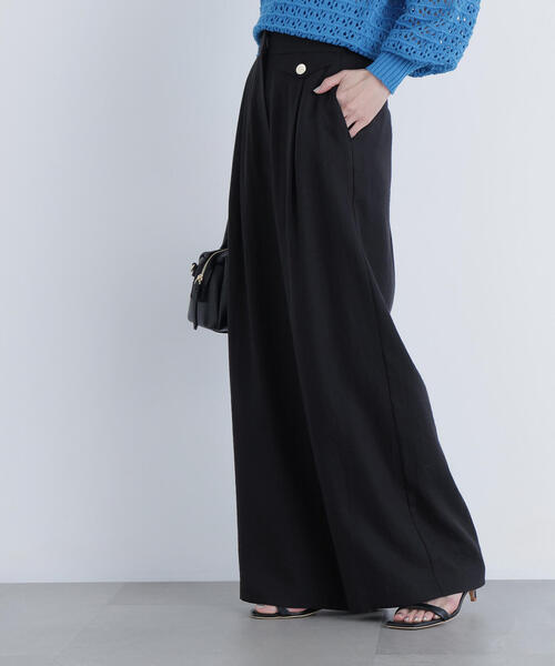 N.(N. Natural Beauty Basic)(エヌエヌナチュラルビューティーベーシック)の「【PS/低身長サイズ】シンチバックワイドパンツ(その他パンツ・レディース・オフホワイト/ブラック/ベージュ・MEDIUM/P/S)」の20枚目の写真