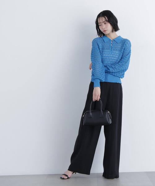 N.(N. Natural Beauty Basic)(エヌエヌナチュラルビューティーベーシック)の「【PS/低身長サイズ】シンチバックワイドパンツ(その他パンツ・レディース・オフホワイト/ブラック/ベージュ・MEDIUM/P/S)」の21枚目の写真