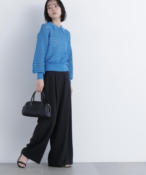 N.(N. Natural Beauty Basic)(エヌエヌナチュラルビューティーベーシック)の「【PS/低身長サイズ】シンチバックワイドパンツ(その他パンツ・レディース・ブラック/オフホワイト/ベージュ・MEDIUM/P/S)」の12枚目の写真