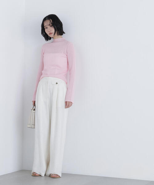 N.(N. Natural Beauty Basic)(エヌエヌナチュラルビューティーベーシック)の「【PS/低身長サイズ】シンチバックワイドパンツ(その他パンツ・レディース・オフホワイト/ブラック/ベージュ・MEDIUM/P/S)」の4枚目の写真