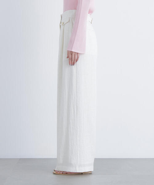 N.(N. Natural Beauty Basic)(エヌエヌナチュラルビューティーベーシック)の「【PS/低身長サイズ】シンチバックワイドパンツ(その他パンツ・レディース・オフホワイト/ブラック/ベージュ・MEDIUM/P/S)」の10枚目の写真