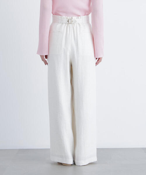 N.(N. Natural Beauty Basic)(エヌエヌナチュラルビューティーベーシック)の「【PS/低身長サイズ】シンチバックワイドパンツ(その他パンツ・レディース・オフホワイト/ブラック/ベージュ・MEDIUM/P/S)」の11枚目の写真