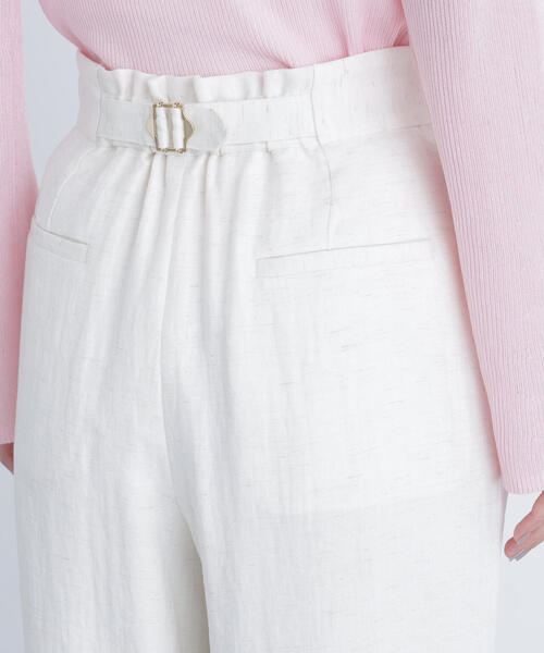 N.(N. Natural Beauty Basic)(エヌエヌナチュラルビューティーベーシック)の「【PS/低身長サイズ】シンチバックワイドパンツ(その他パンツ・レディース・オフホワイト/ブラック/ベージュ・MEDIUM/P/S)」の12枚目の写真