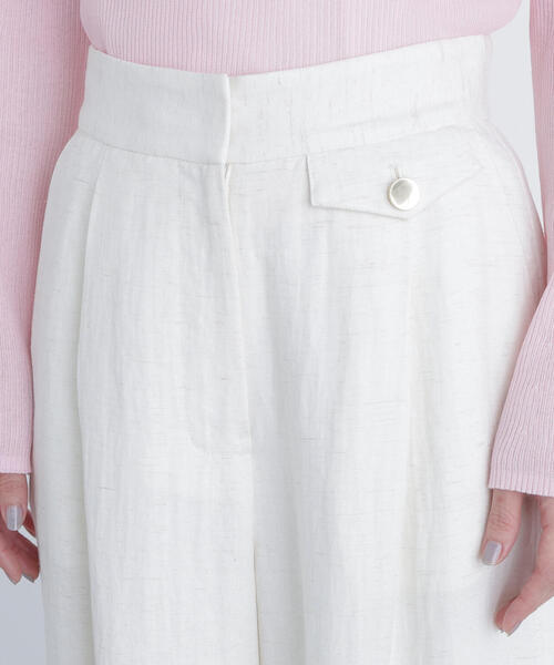 N.(N. Natural Beauty Basic)(エヌエヌナチュラルビューティーベーシック)の「【PS/低身長サイズ】シンチバックワイドパンツ(その他パンツ・レディース・オフホワイト/ブラック/ベージュ・MEDIUM/P/S)」の13枚目の写真