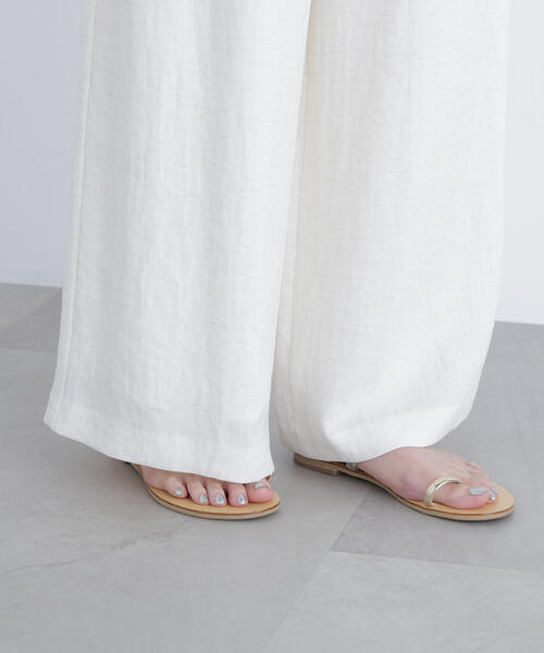 N.(N. Natural Beauty Basic)(エヌエヌナチュラルビューティーベーシック)の「【PS/低身長サイズ】シンチバックワイドパンツ(その他パンツ・レディース・オフホワイト/ブラック/ベージュ・MEDIUM/P/S)」の16枚目の写真