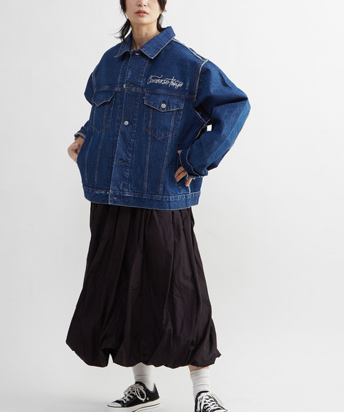 CONVERSE TOKYO（コンバーストウキョウ）の「TWIST GATHERD BALLOON SKIRT（スカート・レディース・グレイッシュベージュ/ブラック・FREE）」の6枚目の写真