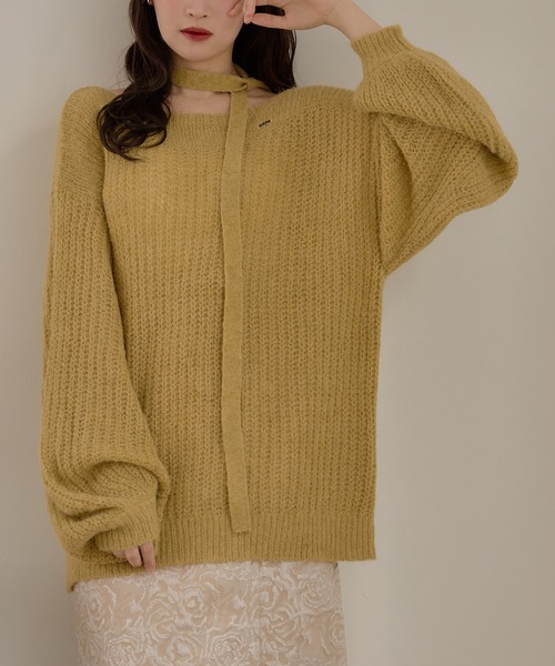 ニット/セーター mideal mideal（マイディール） ニット セーター sheer oneshoulder knit