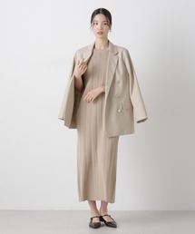 NANO universe | 洗濯機洗い可スポンディッシュニットランダムリブワンピース(ワンピース)