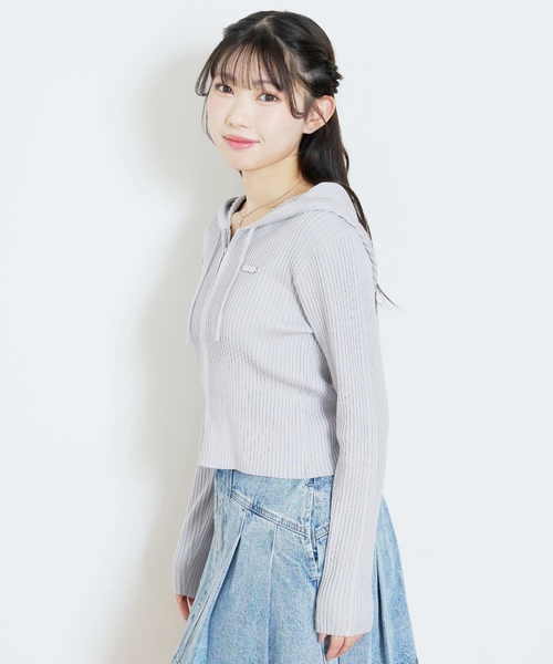 LOVETOXIC（ラブトキシック）の「【LTXC】【アラエル】リブZIPパーカー（パーカー・キッズ・グレー/オフホワイト/レッド・M:150cm/130cm/L:160cm/S:140cm）」の11枚目の写真