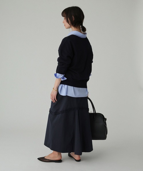 BABYLONE（バビロン）の「2WAYスピンドルプルオーバー（ニット/セーター・レディース・アイボリー/ネイビー/グレー・フリー）」の9枚目の写真