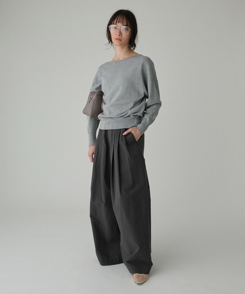 BABYLONE（バビロン）の「2WAYスピンドルプルオーバー（ニット/セーター・レディース・アイボリー/ネイビー/グレー・フリー）」の15枚目の写真