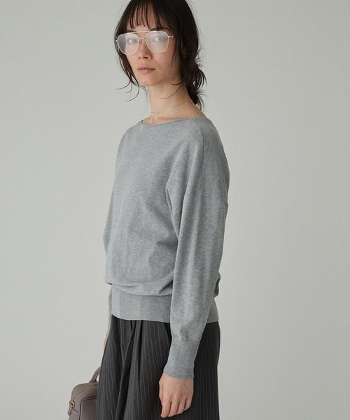 BABYLONE（バビロン）の「2WAYスピンドルプルオーバー（ニット/セーター・レディース・アイボリー/ネイビー/グレー・フリー）」の12枚目の写真