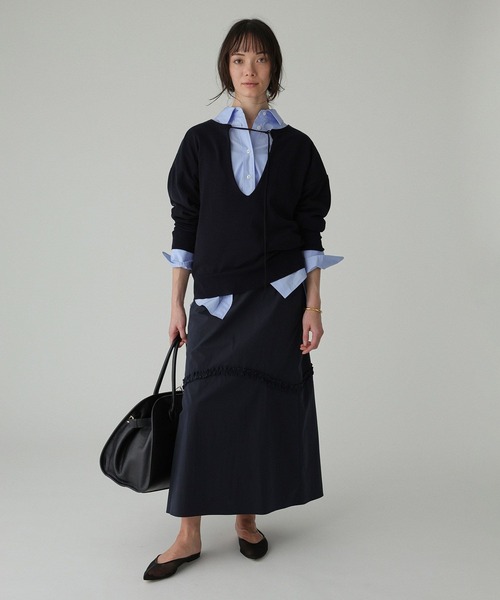 BABYLONE（バビロン）の「2WAYスピンドルプルオーバー（ニット/セーター・レディース・アイボリー/ネイビー/グレー・フリー）」の7枚目の写真