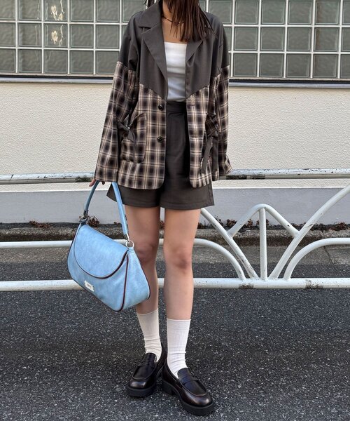 CIAOPANIC(チャオパニック)の「リボン付き切替テーラードジャケット(テーラードジャケット・レディース・サックスブルー/ネイビー/ブラウン・ONE SIZE)」の20枚目の写真