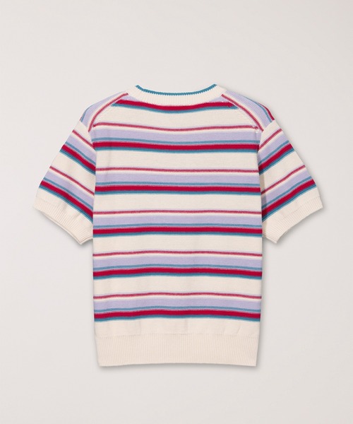DUNST（ダンスト）の「【DUNST】UNISEX STRIPED CREW-NECK KNIT（ニット/セーター・レディース・オフホワイト/ネイビー/ミント・S）」の13枚目の写真