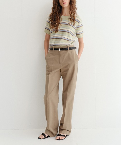 DUNST（ダンスト）の「【DUNST】UNISEX STRIPED CREW-NECK KNIT（ニット/セーター・レディース・オフホワイト/ネイビー/ミント・S）」の20枚目の写真