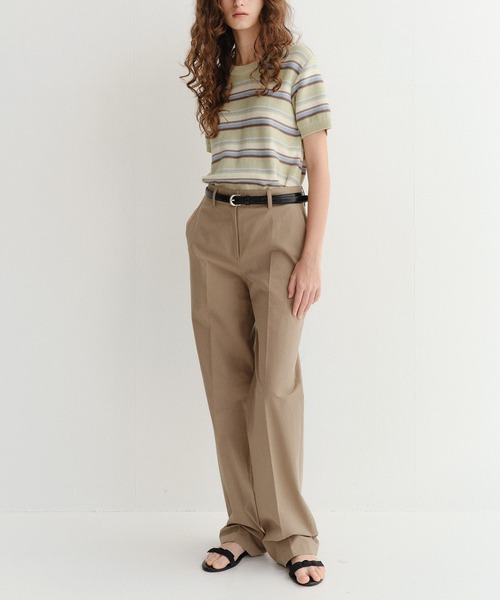DUNST（ダンスト）の「【DUNST】UNISEX STRIPED CREW-NECK KNIT（ニット/セーター・レディース・オフホワイト/ネイビー/ミント・S）」の21枚目の写真