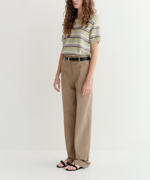 DUNST（ダンスト）の「【DUNST】UNISEX STRIPED CREW-NECK KNIT（ニット/セーター・レディース・オフホワイト/ネイビー/ミント・S）」の22枚目の写真