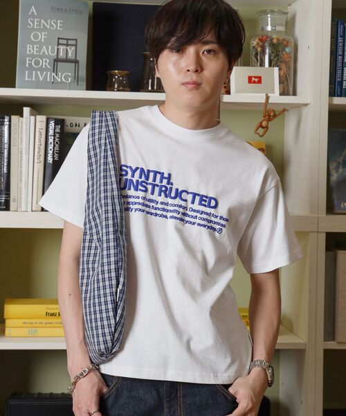 FFEIN(フェイン)の「【FFEIN(フェイン)】パッケージ発泡ロゴTシャツ / Tシャツ クルーネック 半袖 プリント 発砲ロゴ【短丈】(Tシャツ/カットソー・メンズ・ライトブルー/アッシュグレー/ネイビー/ホワイト・SMALL/LARGE/MEDIUM)」の16枚目の写真