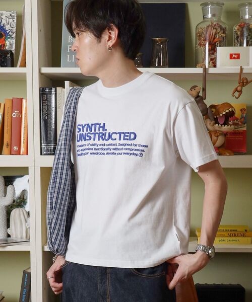 FFEIN(フェイン)の「【FFEIN(フェイン)】パッケージ発泡ロゴTシャツ / Tシャツ クルーネック 半袖 プリント 発砲ロゴ【短丈】(Tシャツ/カットソー・メンズ・ライトブルー/アッシュグレー/ネイビー/ホワイト・SMALL/LARGE/MEDIUM)」の17枚目の写真