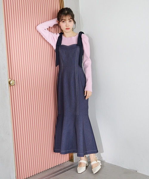 31 Sons de mode（トランテアン　ソン　ドゥ　モード）の「2026春夏新作 ボートネックリブニット（ニット/セーター・レディース・ライトグレー/ピンク/オフホワイト・ﾌﾘ-）」の6枚目の写真