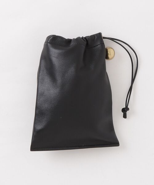 ED ROBERT JUDSON（エドロバートジャドソン）の「ED ROBERT JUDSON brass ball drawstring bag (B01LDBG-231LD)（ボディバッグ/ウエストポーチ・メンズ・ブラック・FREE）」の2枚目の写真