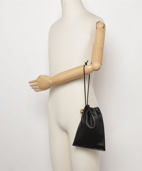 ED ROBERT JUDSON（エドロバートジャドソン）の「ED ROBERT JUDSON brass ball drawstring bag (B01LDBG-231LD)（ボディバッグ/ウエストポーチ・メンズ・ブラック・FREE）」の5枚目の写真