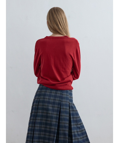 Kijun(キジュン)の「Argyle V-Neck Knit Red(ニット/セーター・レディース・その他・SMALL/MEDIUM)」の3枚目の写真