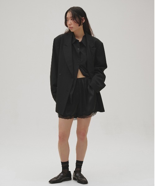 TODAYFUL(トゥデイフル)の「Satin Lace Halfpants(その他パンツ・レディース・ミント/ブラック/アイボリー・38inch/36inch)」の10枚目の写真