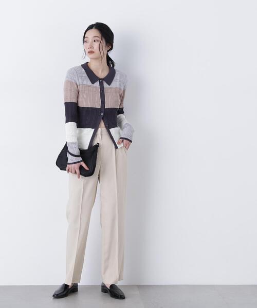 N.(N. Natural Beauty Basic)(エヌエヌナチュラルビューティーベーシック)の「ストレッチタックパンツ(その他パンツ・レディース・ベージュ/ネイビー・P/S/MEDIUM)」の6枚目の写真