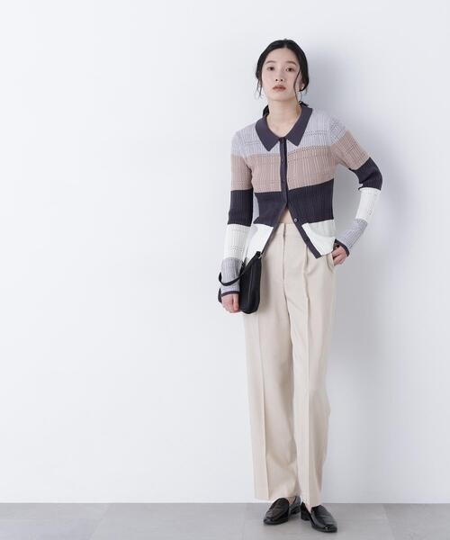 N.(N. Natural Beauty Basic)(エヌエヌナチュラルビューティーベーシック)の「ストレッチタックパンツ(その他パンツ・レディース・ベージュ/ネイビー・P/S/MEDIUM)」の7枚目の写真