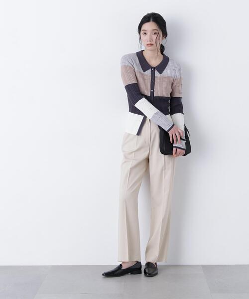 N.(N. Natural Beauty Basic)(エヌエヌナチュラルビューティーベーシック)の「ストレッチタックパンツ(その他パンツ・レディース・ベージュ/ネイビー・P/S/MEDIUM)」の13枚目の写真