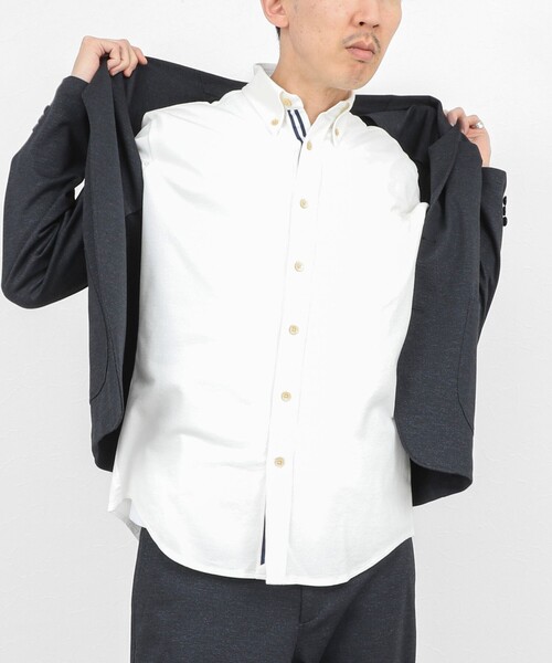 NOLLEY’S（ノーリーズ）の「《ビジカジ対応》【ALBINI】吸水速乾テープBD/ボタンダウンシャツ 26SS（シャツ/ブラウス・メンズ・ブルー系その他/ネイビー/ホワイト/ベージュ・XL/L/M/S）」の16枚目の写真