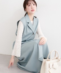 natural couture | 金釦テーラーワンピース(ワンピース)