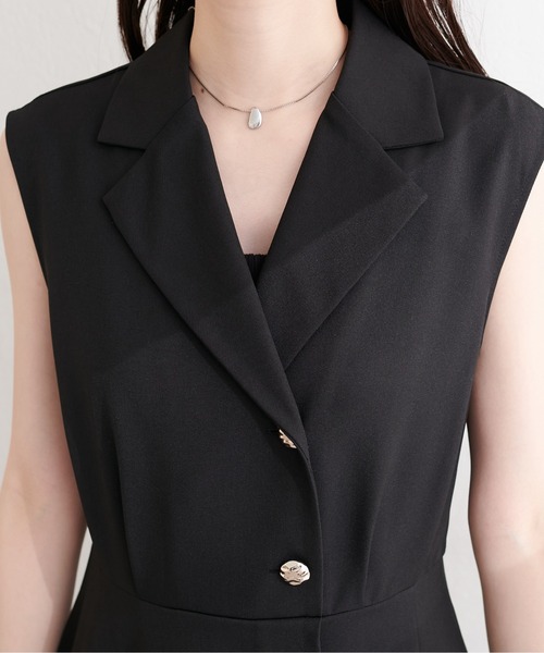 natural couture(ナチュラルクチュール)の「金釦テーラーワンピース(ワンピース・レディース・ネイビー/ミント/ブラウン/ピンク/ブラック/アイボリー・FREE)」の20枚目の写真