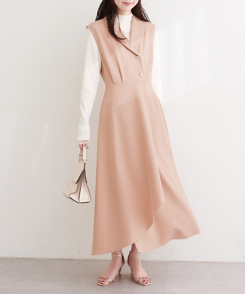 natural couture(ナチュラルクチュール)の「金釦テーラーワンピース(ワンピース・レディース・ネイビー/ミント/ブラウン/ピンク/ブラック/アイボリー・FREE)」の13枚目の写真