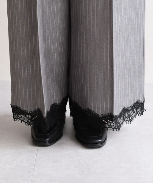 31 Sons de mode（トランテアン　ソン　ドゥ　モード）の「2026春夏新作 レーストリミングコンビネゾン（つなぎ/オールインワン・レディース・ネイビー/グレー・S/M）」の19枚目の写真