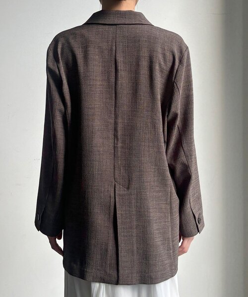 DouDou（ドゥドゥ）の「【インフルエンサー REI企画】リネンライクスラブジャケット（テーラードジャケット・レディース・ベージュ/チャコールグレー/モカ・FREE）」の12枚目の写真