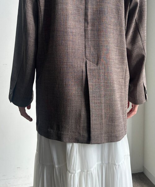 DouDou（ドゥドゥ）の「【インフルエンサー REI企画】リネンライクスラブジャケット（テーラードジャケット・レディース・ベージュ/チャコールグレー/モカ・FREE）」の15枚目の写真