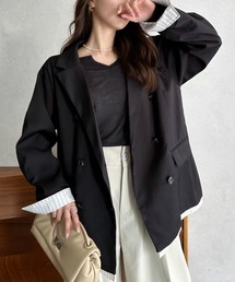 Eclat one（エクラワン）の「【Eclat one】 レイヤード ダブル テーラード ジャケット（テーラードジャケット）」