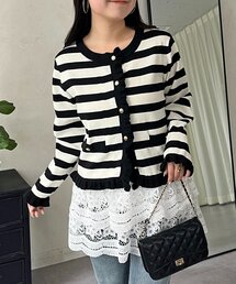 prose verse（プロズヴェール）の「フリルニットカーディガン（カーディガン/ボレロ）」