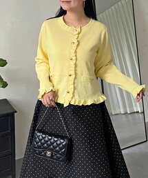 prose verse（プロズヴェール）の「フリルニットカーディガン（カーディガン/ボレロ）」