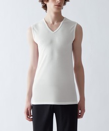 アセドロン（アセドロン）の「アセドロン Vネックスリーブレス 鹿の子 ベタつき瞬時にどこへやら（インナーウェア/肌着）」