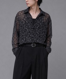 Limited Line Naive Magic（リミテッドラインナイーブマジック）の「【a】アソート総柄 ロングスリーブシアシャツ アブストラクト レオパード チェック 柄（シャツ/ブラウス）」