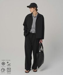 Firsthand（ファーストハンド）の「Firsthand/ファーストハンド 機能性素材 オーバーサイズ CPOシャツ ＆ ワイドイージーパンツ セットアップ / ウォッシャブル / UVカット / 速乾性 / 接触冷感（セットアップ）」